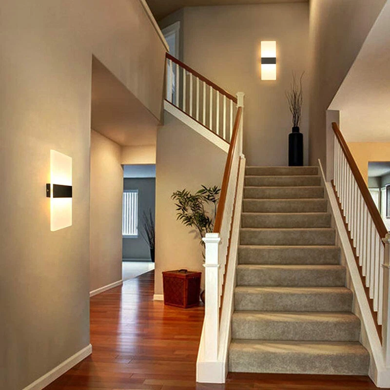 Modern LED Wall Light Up Down Lamp Sconce Spot Hallway Lighting Bedroom Fixture - Picture 3 of 23