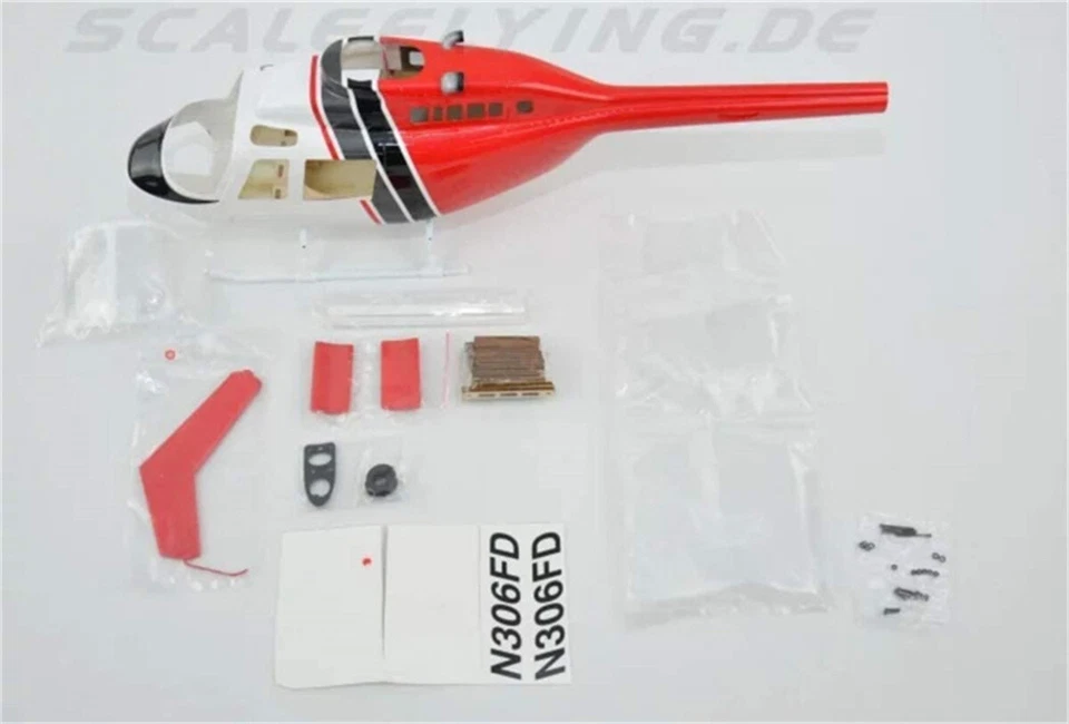 RC Helicopter 450 Size Fuselage 450 Pre-Painted for B206 Align T-REX450X/XL/SE - Image 3 of 4