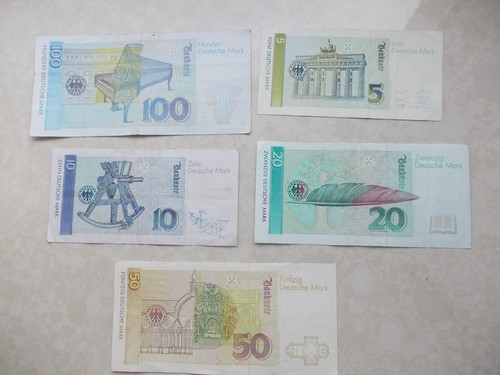 185 D-Mark in 5 verschiedenen Scheinen - Bild 2 von 3