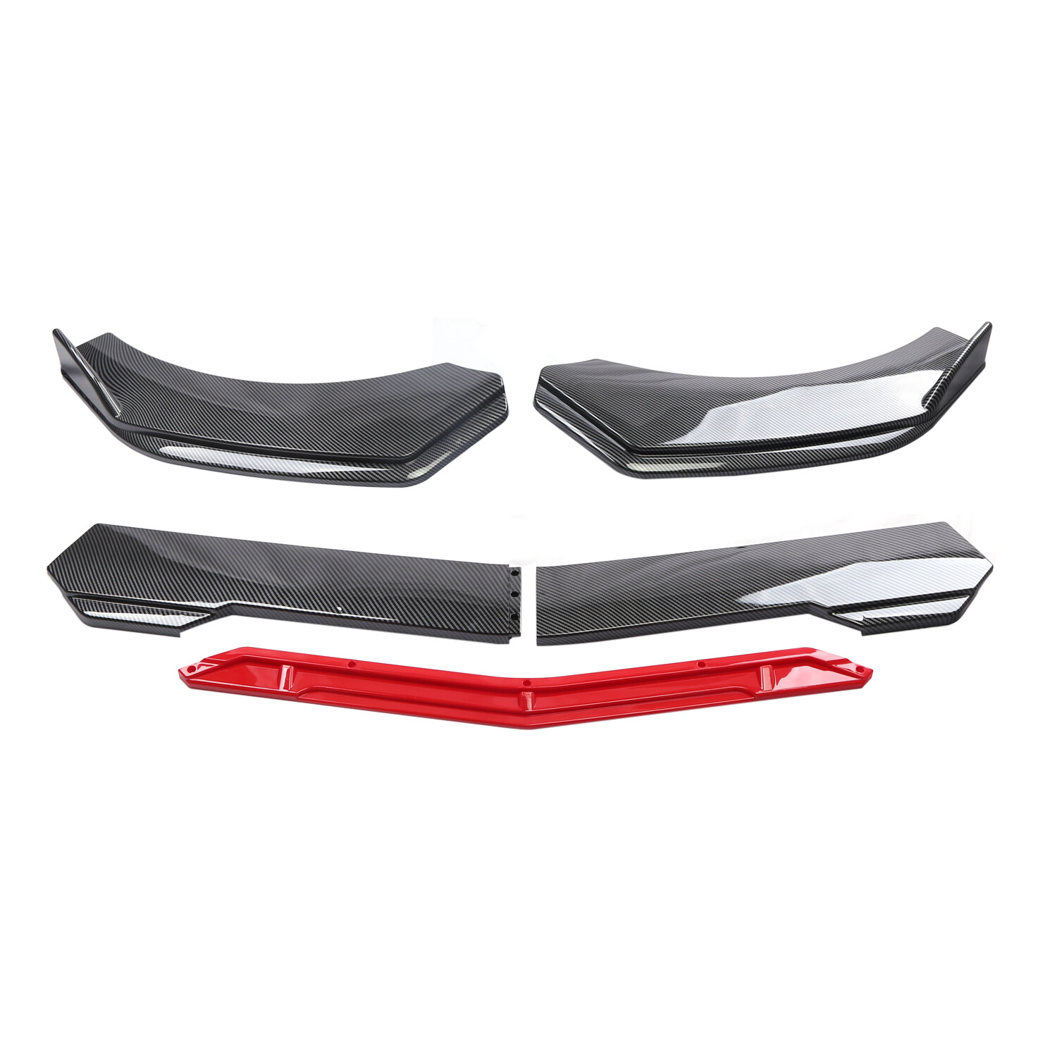 For Nissan Sentra  Front Bumper Lip Splitter Spoiler+Strut Rods Carbon Fiber