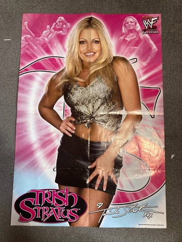 WWF WWE Merlin Poster Magazine #12 May 2002 Trish Stratus Poster WrestleMania 18