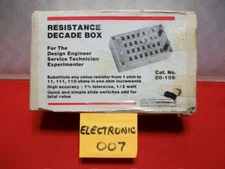 VINTAGE COLLECTIBLE GC ELECTRONICS RESISTANCE DECADE BOX CAT. NO.20-109 ORIGINAL