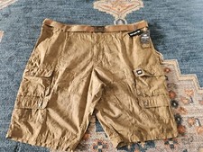 Ecko Unltd Cargo Shorts Men 48 Khaki Brown Utility Cargo 90s Vintage Military AP