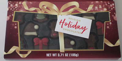 Belgian Decorative Holiday Chocolates - Made in Belgium - 3.71 oz Box