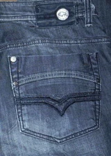 Authentic Buffalo KASEY Relaxed Fit Boot Cut Men's Faded Black Jeans Sz 38x33