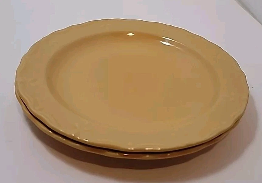 4 platos de cena de gres amarillo Bellcrest de 10 3/4" Home Trends Foto 2 de 4