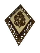 syroco wall plaques vintage plastic brown NO 4271 KEY HOLE