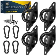 Hammock Hooks Hanging kit- Hammock Hooks Heavy Duty with 4Pcs M10 304 Stainle...