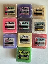 Saavy Natural Herbal Soap Bar Square Small  Vegan Fruit Flower Oatmeal Tea 10x