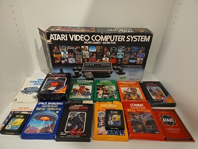Atari cx-2600 Video Computer System, Games, Joysticks, Paddles, Boxes, DC Comics