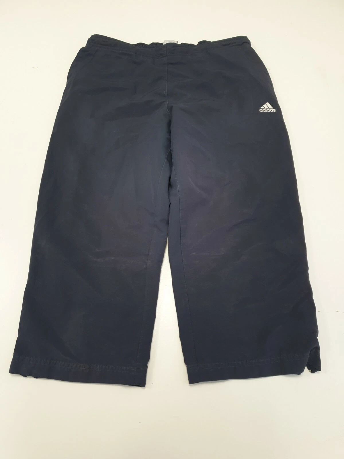 MM762 DONNA ADIDAS BLU ELASTICIZZATO ADERENTE SPORT 3 4 PANTALONI SPORTIVI UK 12 EU 40
