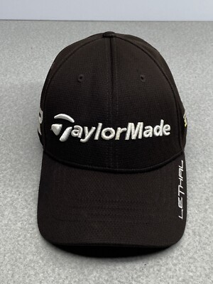TaylorMade Hat Cap Mens Black Golf Radar Strapback 3D Logo Lethal RBZ 1R