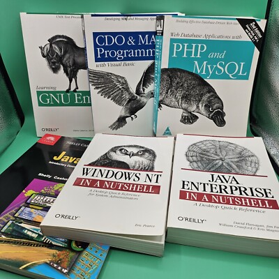 O'Reilly Coding Java GNU CDO PHP MySQL Computer Technology Books LOT Of 6 SET VG