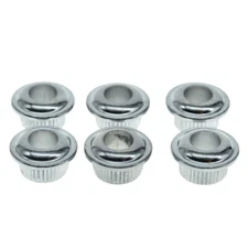  Metal Guitar Conversion Bushings Ferrules for Vintage Tuning Keys Chrome