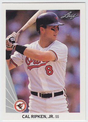 1990 Leaf - Cal Ripken - #197 - Baltimore Orioles - NrMt-Mt