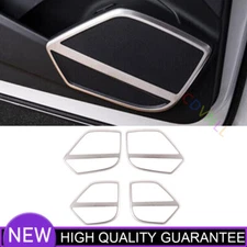 Inner Door Speaker Ring Cover Trim 4PCS Fit For Audi Q5 2018-2021 Silver Steel