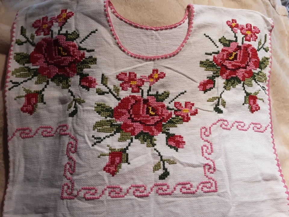 Mexican Blouse Cross stich white L - Image 4 of 4