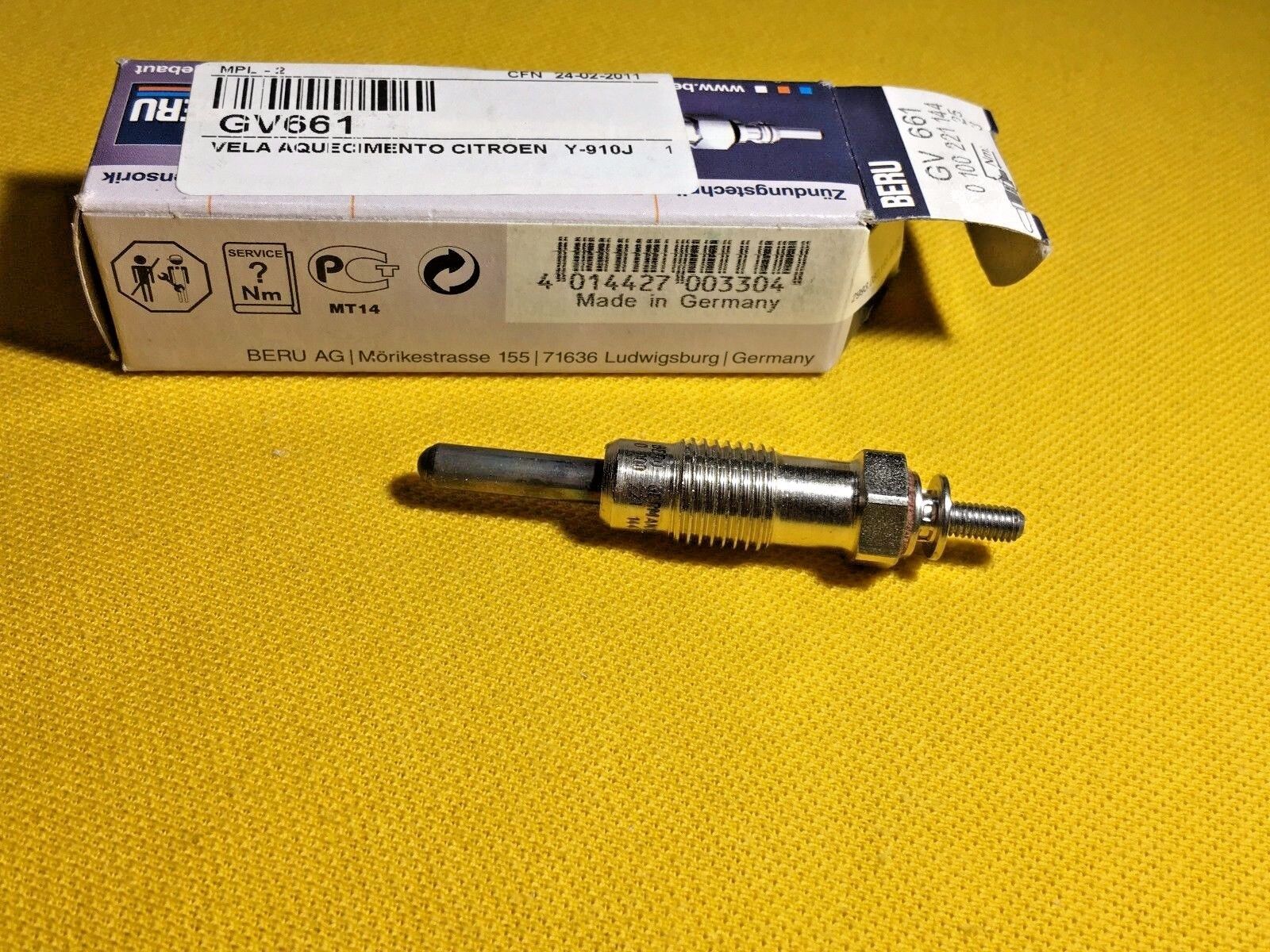 New Beru Glow Plug GV-661 CITROEN AX ZX Peugeot 106 Rover 114 Metro 1.4