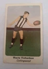 1971 SUNICRUST Bread VFL Card:  WAYNE RICHARDSON (COLLINGWOOD) #24 .... GC