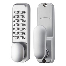 Mechanical Keyless Door Lock, 6-Code Heavy Duty Latch Lock