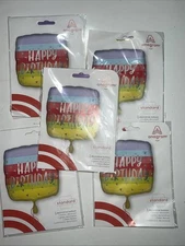 Happy Birthday Balloon Helium Foil  Party 5 Total.