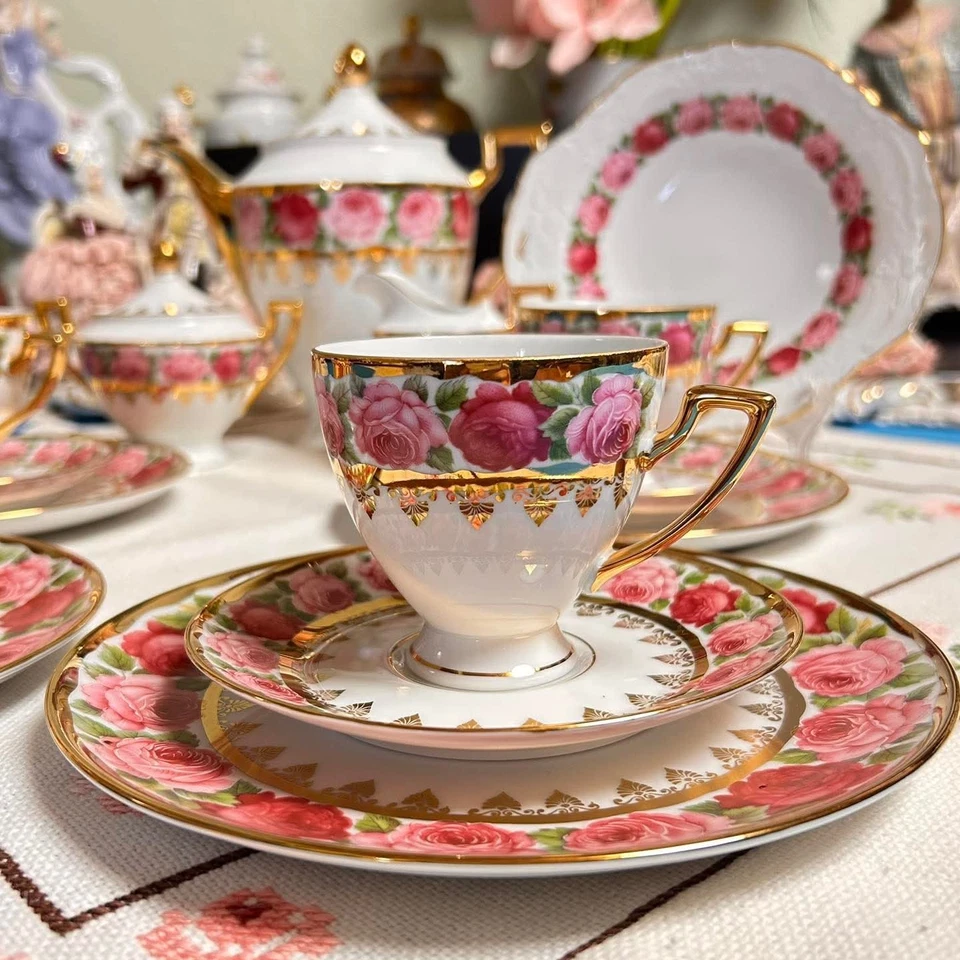 🌹🌹 ELW Karlsbader Rosen Kaffee-/ Teeservice  💐 - Bild 2 von 4