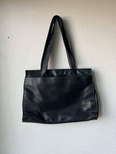 Ralph Lauren navy blue leather shoulder/tote bag - Picture 5 of 9