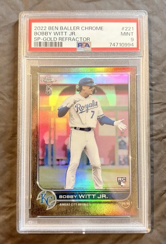 Bobby Witt Jr 2022 Topps Chrome Ben Baller Gold Refractor Rookie /50 PSA 9 