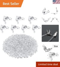Easy-to-Use Silver Bead Tips - 1400 Clamshell Knot Covers for Jewelry Crafting
