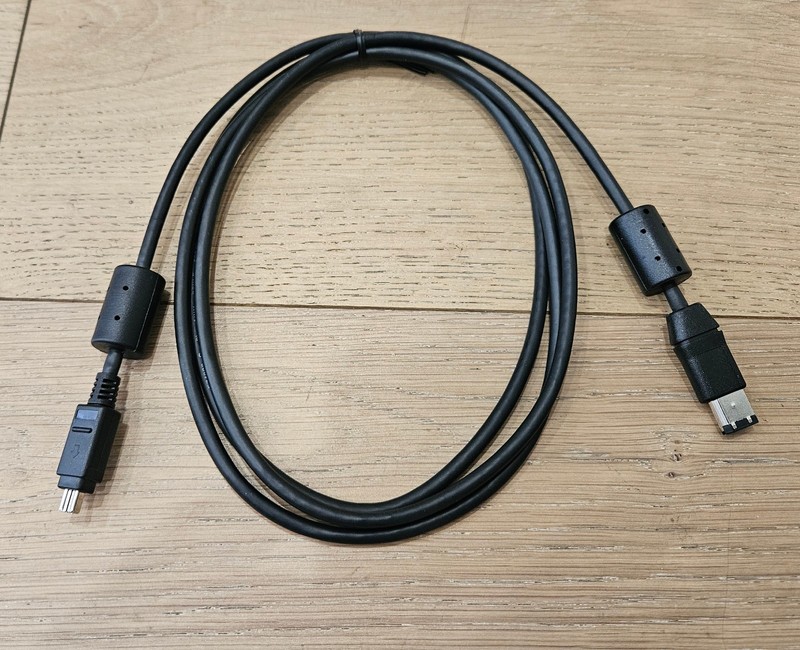 IEEE 1394A Firewire 400 6-Pin Male to 4-Pin Male Data DV Cord - 6 ft Black
