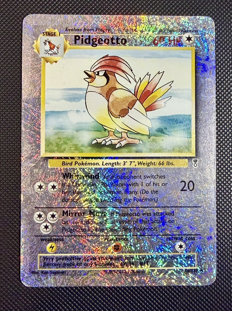 Pokemon TCG Legendary Collection 2002 Pidgeotto 34/110 Reverse Holo Rare HP
