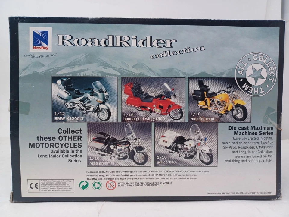 Nuevo Ray Roadrider Colección BMW K1200LT Negro 1:10 Diecast Foto 3 de 3