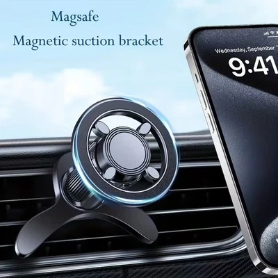 360° Rotation Strong Magnetic Mag Safe Air Vent Car Mount Dashboard Phone Holder - Image 1 of 4