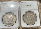 Silver Peace Dollars lot of 2 coins 1922-P & 1922-D; Great Detail and High Grade