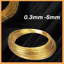 Brass Round Wire Bare Unplated  0.3mm - 5mm Diameter Jewelry Making / Wire Craft