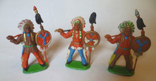 Bastelware 3x alte DDR HartGummi INDIANER Häuptling Tamenund Greiner