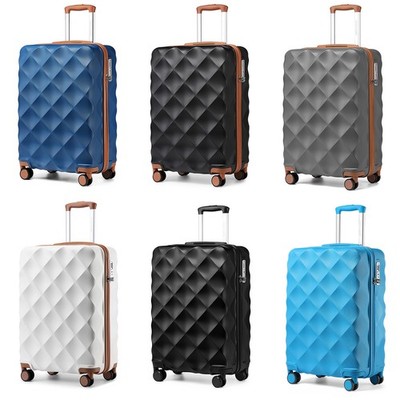 KONO 34L Handgepäck Reisekoffer ABS+PC Hartschalenkoffer 4-Rader Trolley Koffer