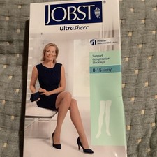JOBST XL UltraSheer Support Compression Stockings 8-15mmHg Silky Beige Thigh