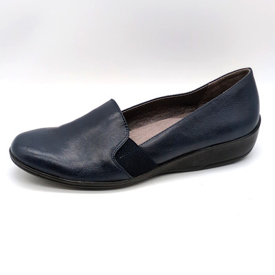 Life Stride Shoes Womens Isabelle Blue 9.5 Memory Foam Loafer Stretch Comfort