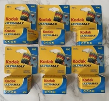 Lot of 6 Kodak Ultramax 400 Color Film 36 Exposure Exp 10/18 5 Sealed 1 Open Box
