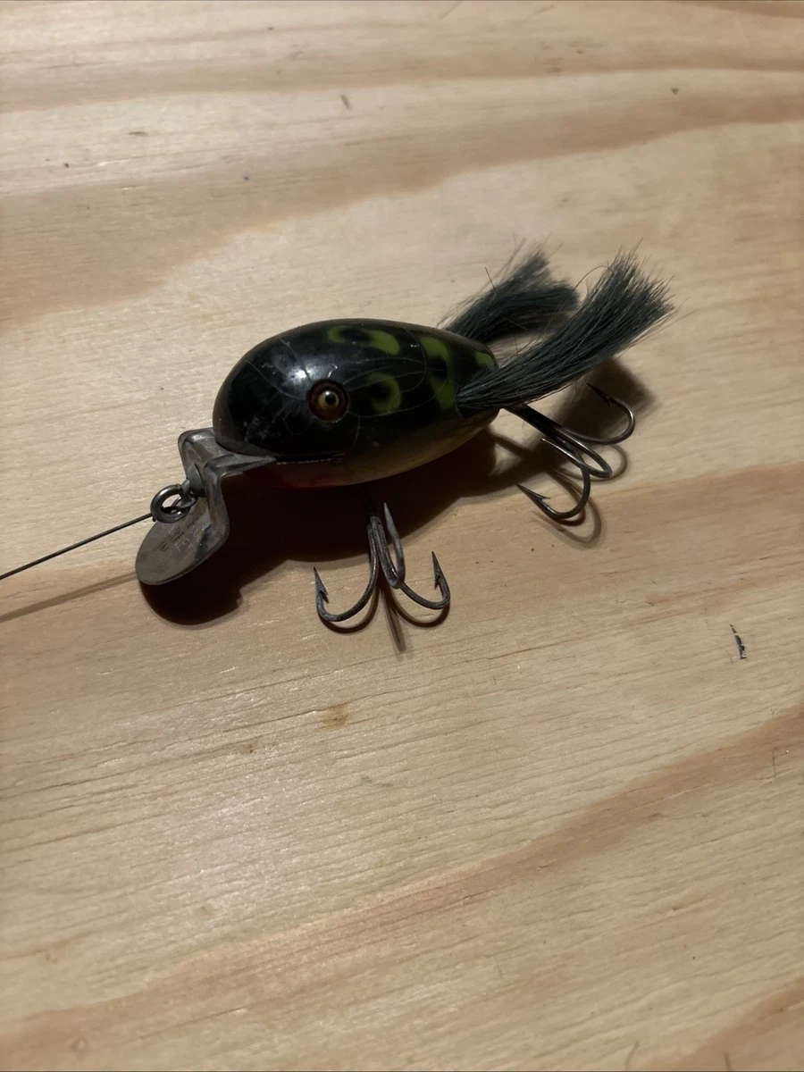 Creek Chub Wooden Vintage Frog Lure Vintage Fishing Lures for sale