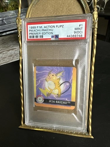 Pokemon Pikachu/Raichu Action Flipz Series One #1 PSA 9 Mint (OC)