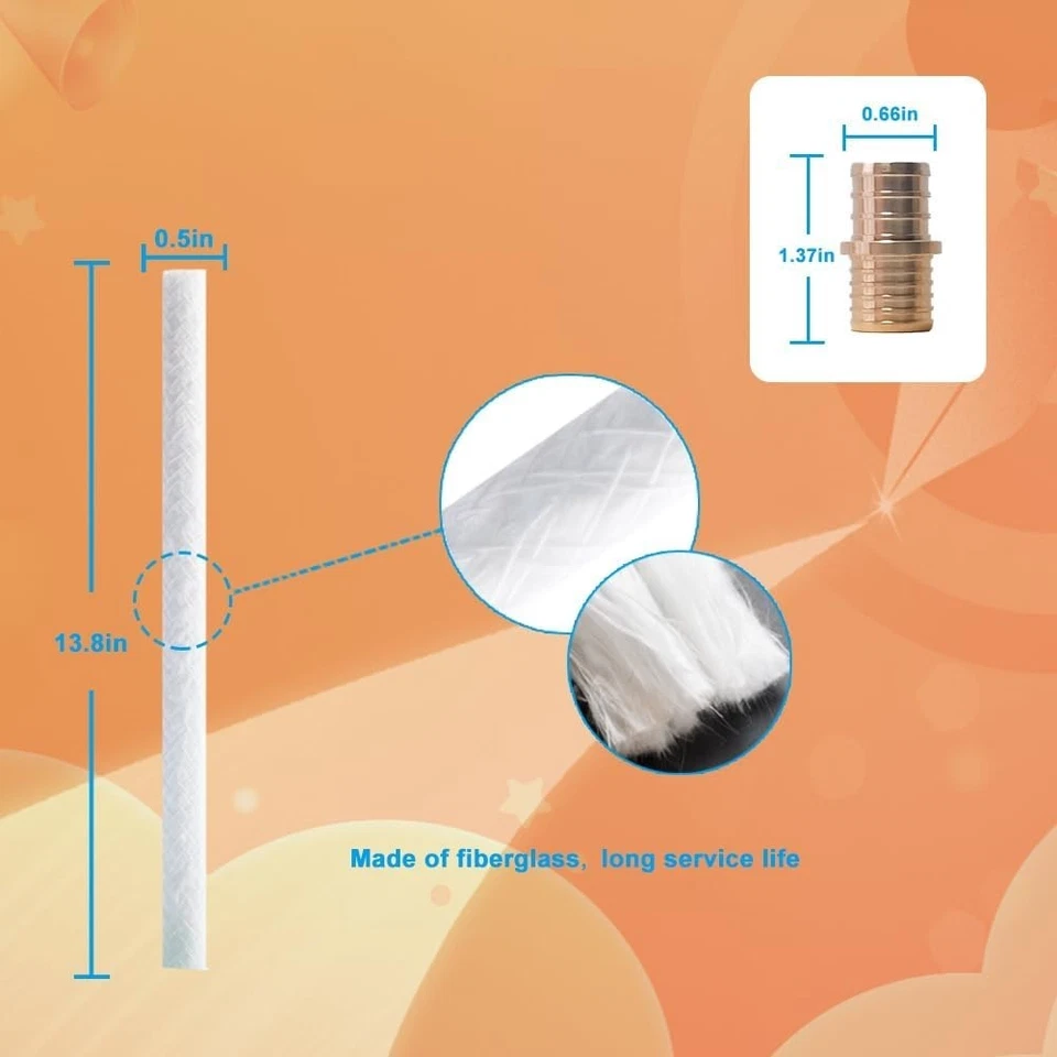 Wine Bottle Torch Kit 8 Pack Garden Outdoor Lighting Wicks Brass Holders Foto 4 de 4