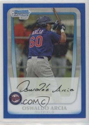 2011 Bowman Chrome Prospects Blue Refractor 55/150 Oswaldo Arcia #BCP113 0a3