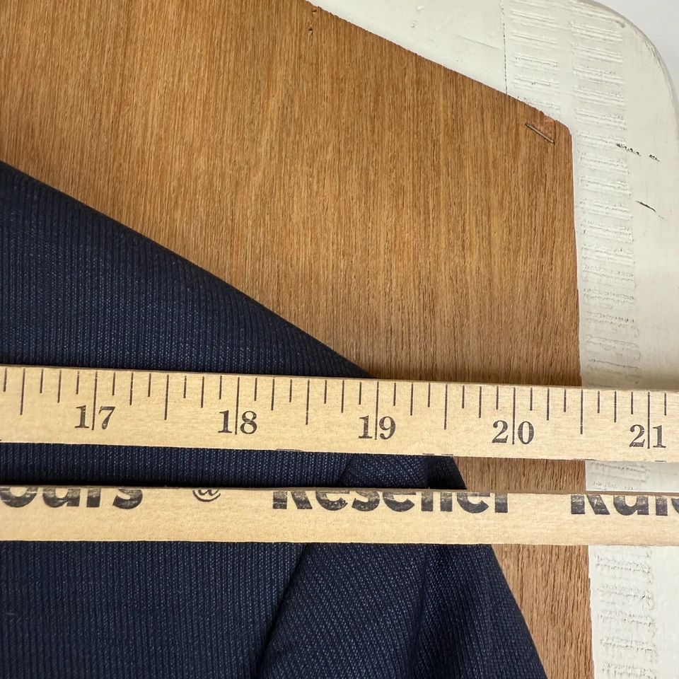 Jos A Bank Suit Mens 44S Navy Blue 2 Button Wool Blend Pants 36x28 Travel Tech - Image 4 of 4