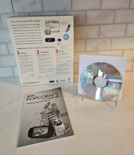Vintage Roxio Popcorn 2 Software with Manual and CD for Apple Macintosh - Picture 2 of 3