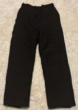 Childrens Place Kids Black Snow Ski Pants Adjustable Size 12 Fleece Lined Unisex