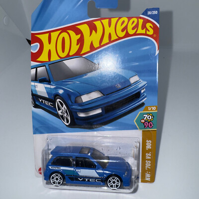 Hot Wheels ホットウィール Honda Civic EF ミニカー 2025 Hot Wheels '90 Honda Civic EF Blue Hotwheels NEW | eBay