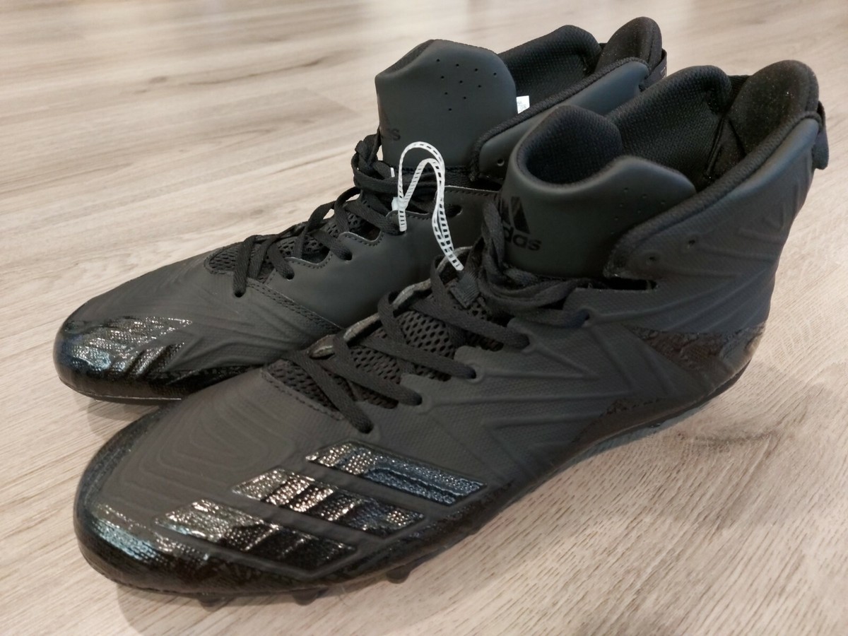 Adidas Black Freak X Carbon Mid Football Cleats, BW0866 Size 17 Brand New Adidas Freak X Carbon Mid Black Football Cleats BW0866 Mens  main image 3