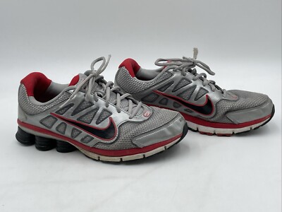 Mens NIKE Qualify 2 Shox Silver Red Black Athletic Shoes Sneakers Size 8
